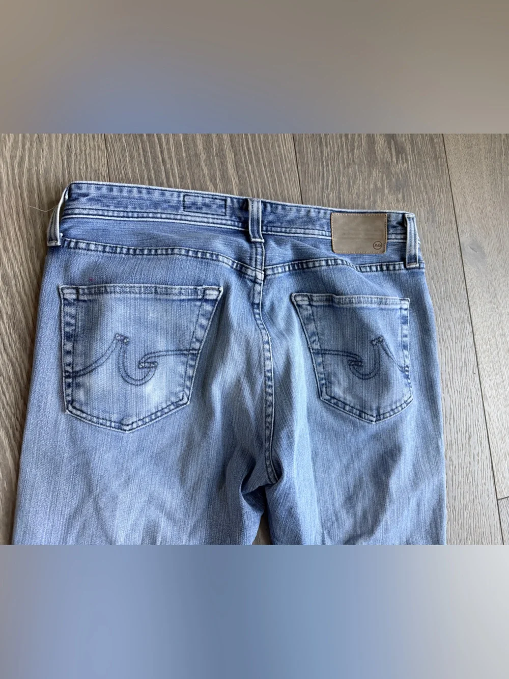 AG Jeans Adriano Goldschmied Denim 30 Straight Leg Jean Light Wash Size 31 X 34